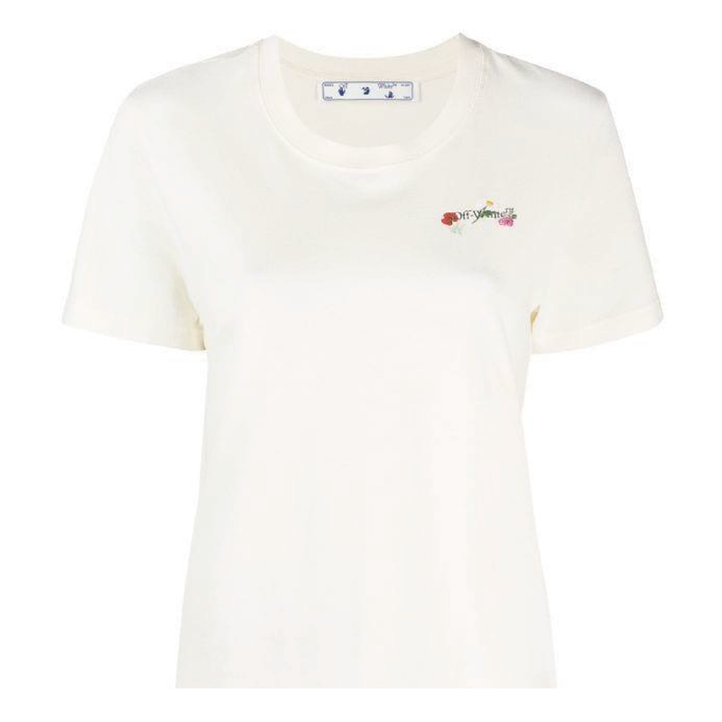 OFF WHITE 21SS EMBR ARROW FLOWERS CASUAL TEE - CONCEPTSTOREHK