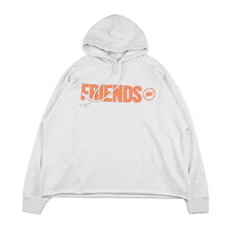 VLONE FRAGMENT STAPLE FRIENDS HOODIE GREY