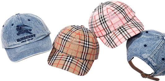 SUPREME 22SS BURBERRY DENIM 6 PANEL