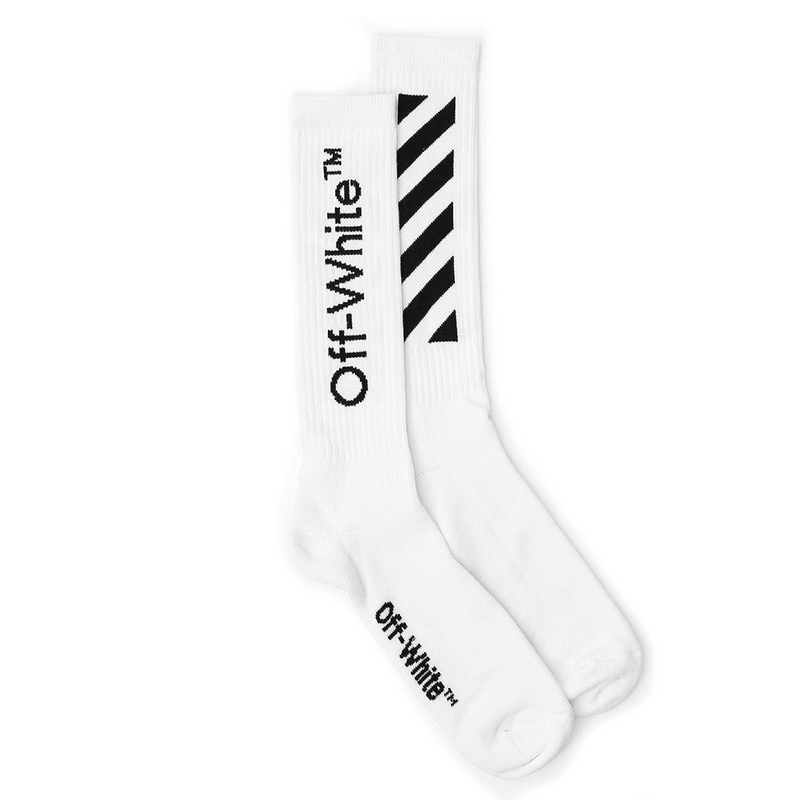 OFF WHITE 21SS DIAG MID LENGHT SOCKS