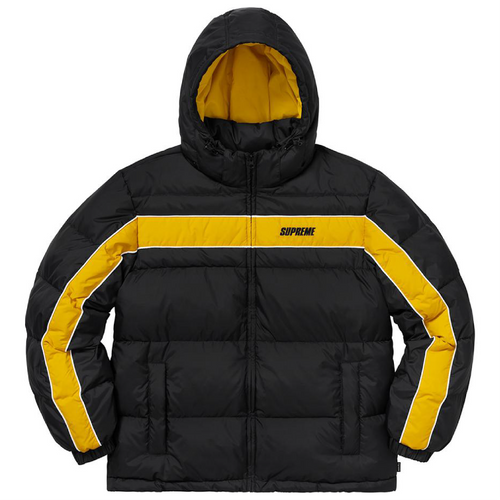 SUPREME 18FW STRIPE PANEL DOWN JACKET - CONCEPTSTOREHK