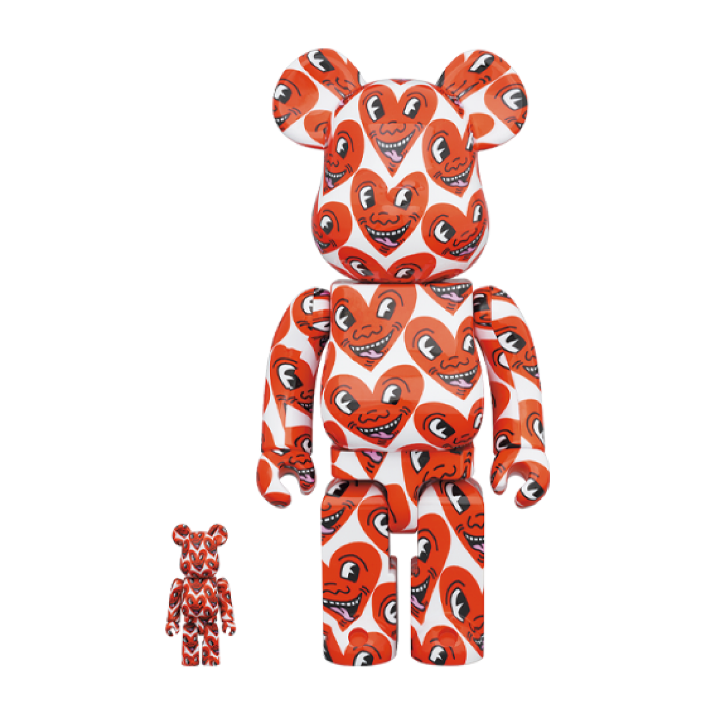 BE@RBRICK KEITH HARING V6 (HEART FACE) 100% & 400% - CONCEPTSTOREHK