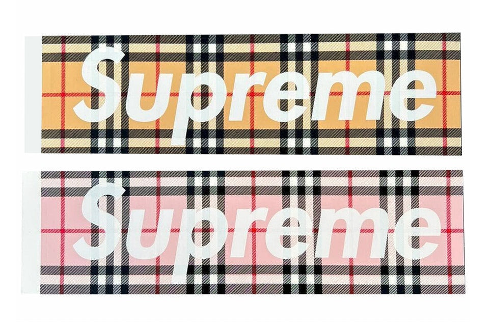 SUPREME 22SS X BURBERRY STICKER