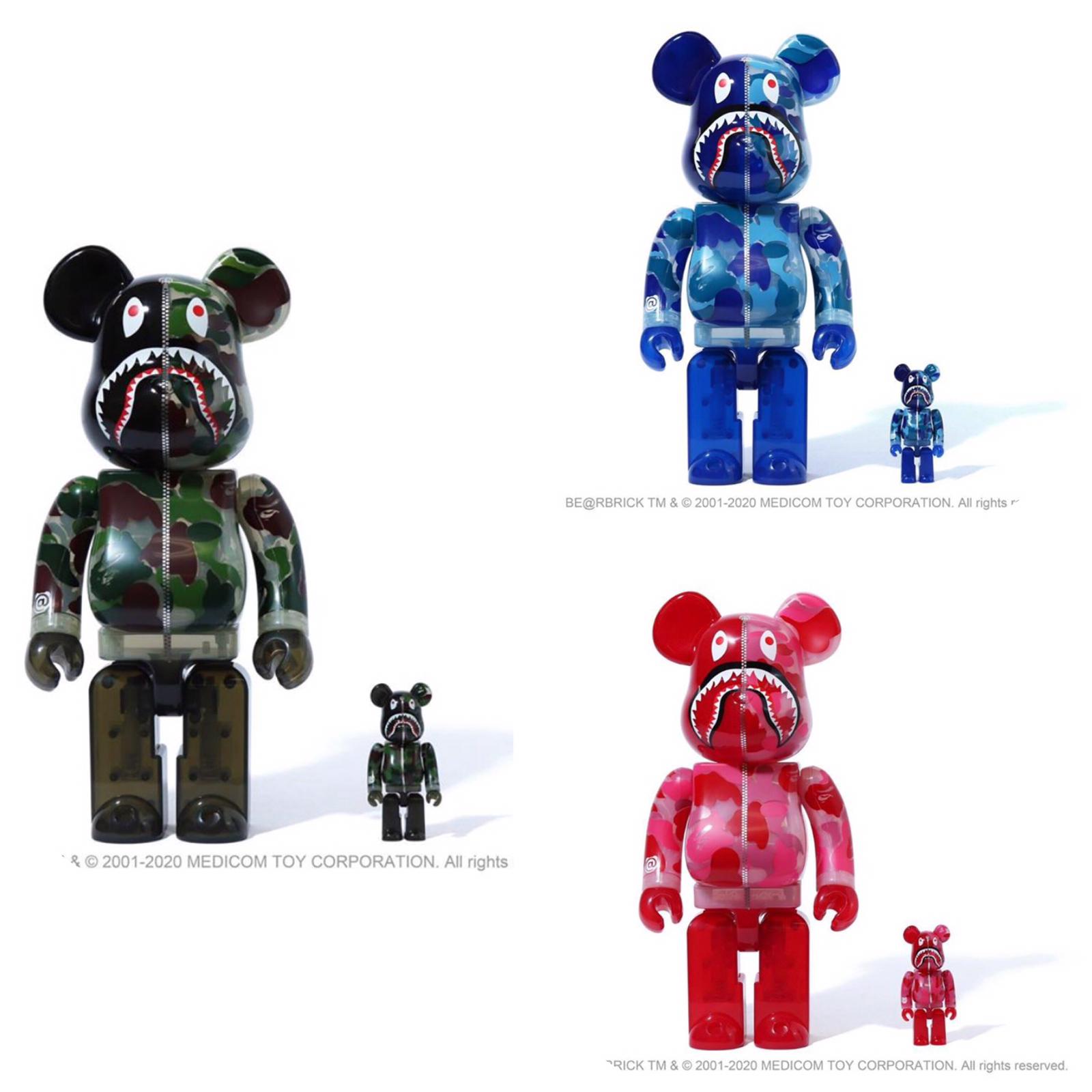 現貨-BE@RBRICK X BAPE ABC CAMO SHARK 2020 400%+100% (SET OF 3) - CONCEPTSTOREHK