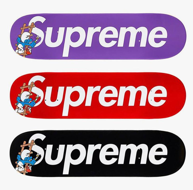 Supreme Smurfs Skateboard RED スケートボード