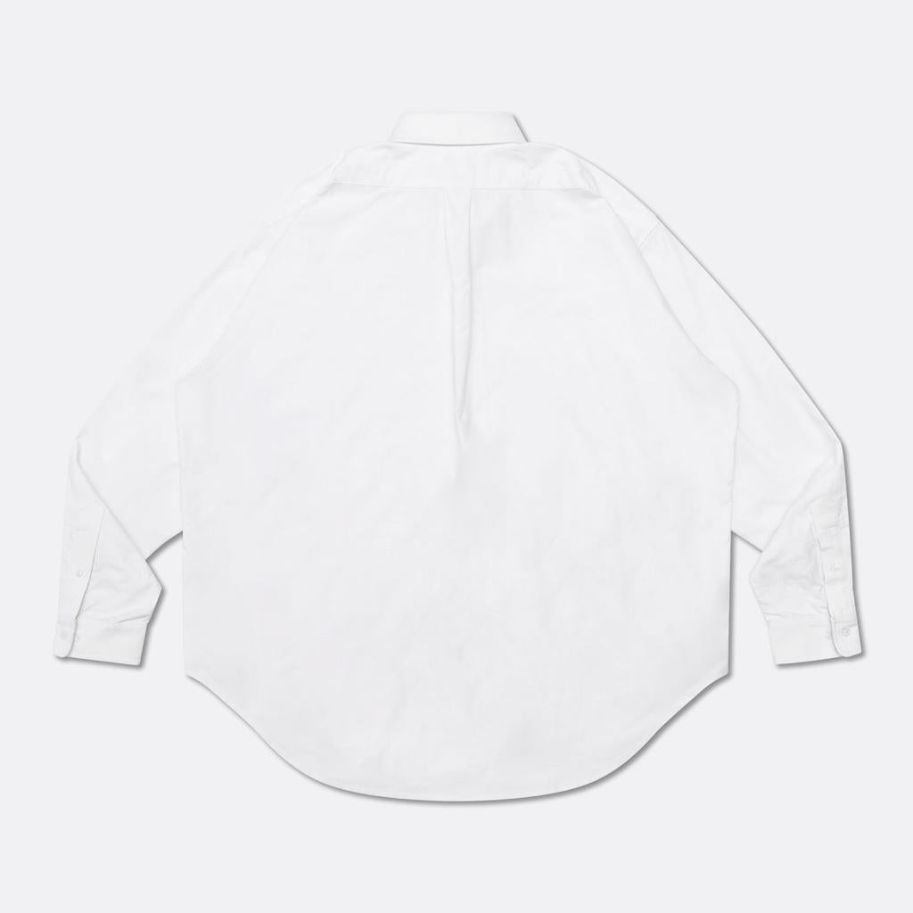 HOOGAH BALLON STRIPE OVERSIZE SHIRT-WHITE