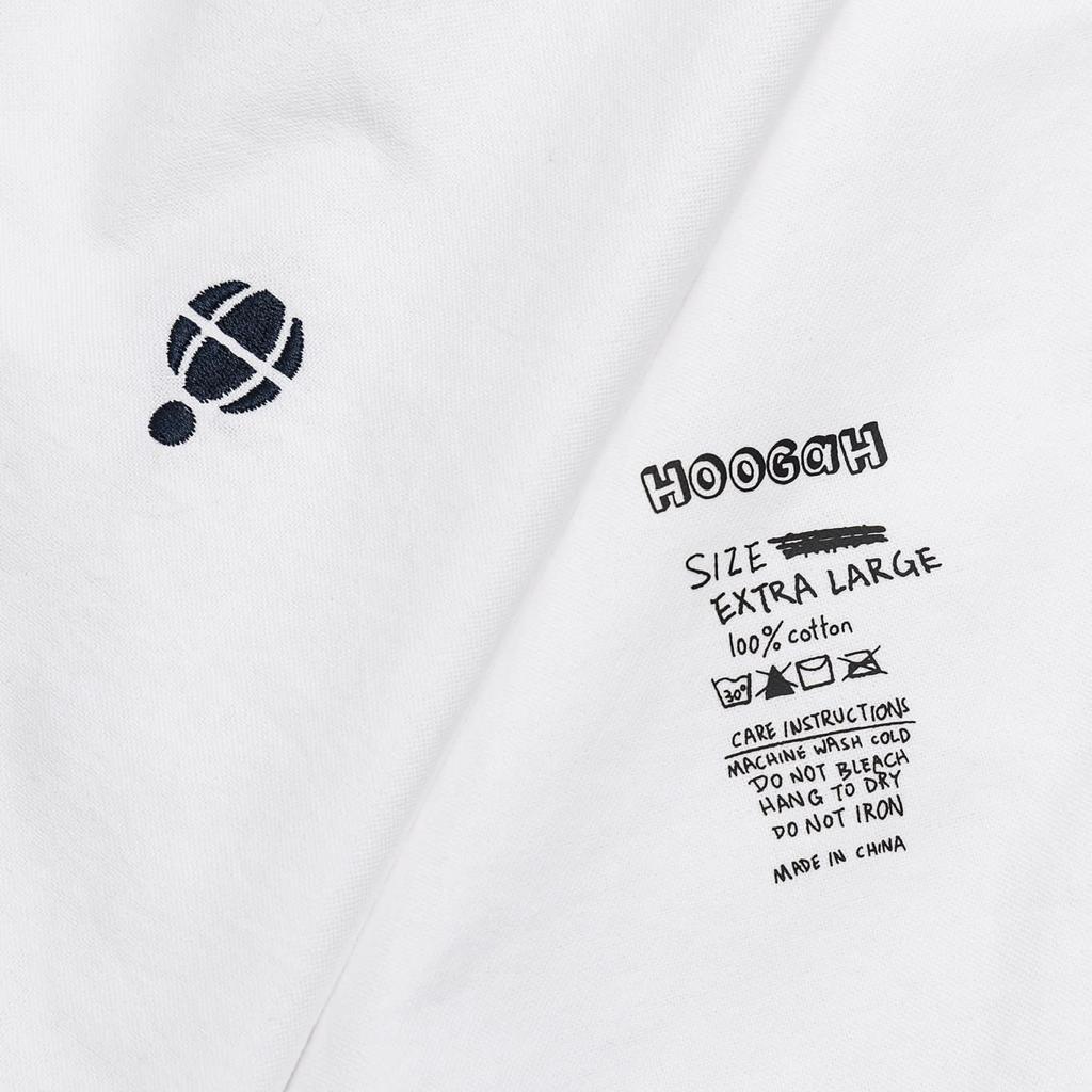 HOOGAH BALLON STRIPE OVERSIZE SHIRT-WHITE