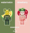 BE@RBRICK X CLOT STRAWBERRY AND YELLOW WATERMELON "SUMMER FRUITS"