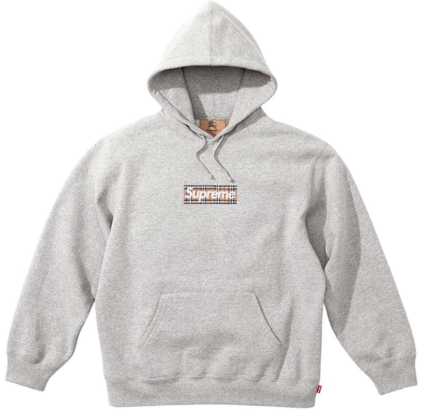SUPREME 22SS X BURBERRY BOX LOGO HOODED SWEATSHIRT