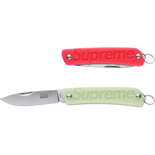 SUPREME 22FW BOKER GLOW-IN-THE-DARK KEYCHAIN KNIFE