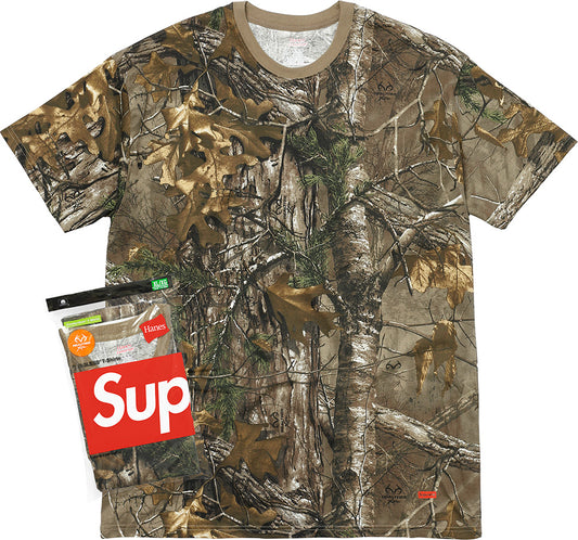 SUPREME 17FW HANES REALTREE TAGLESS TEE - CONCEPTSTOREHK