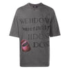 WE11DONE CHARCOAL WASHED LOGO TEE