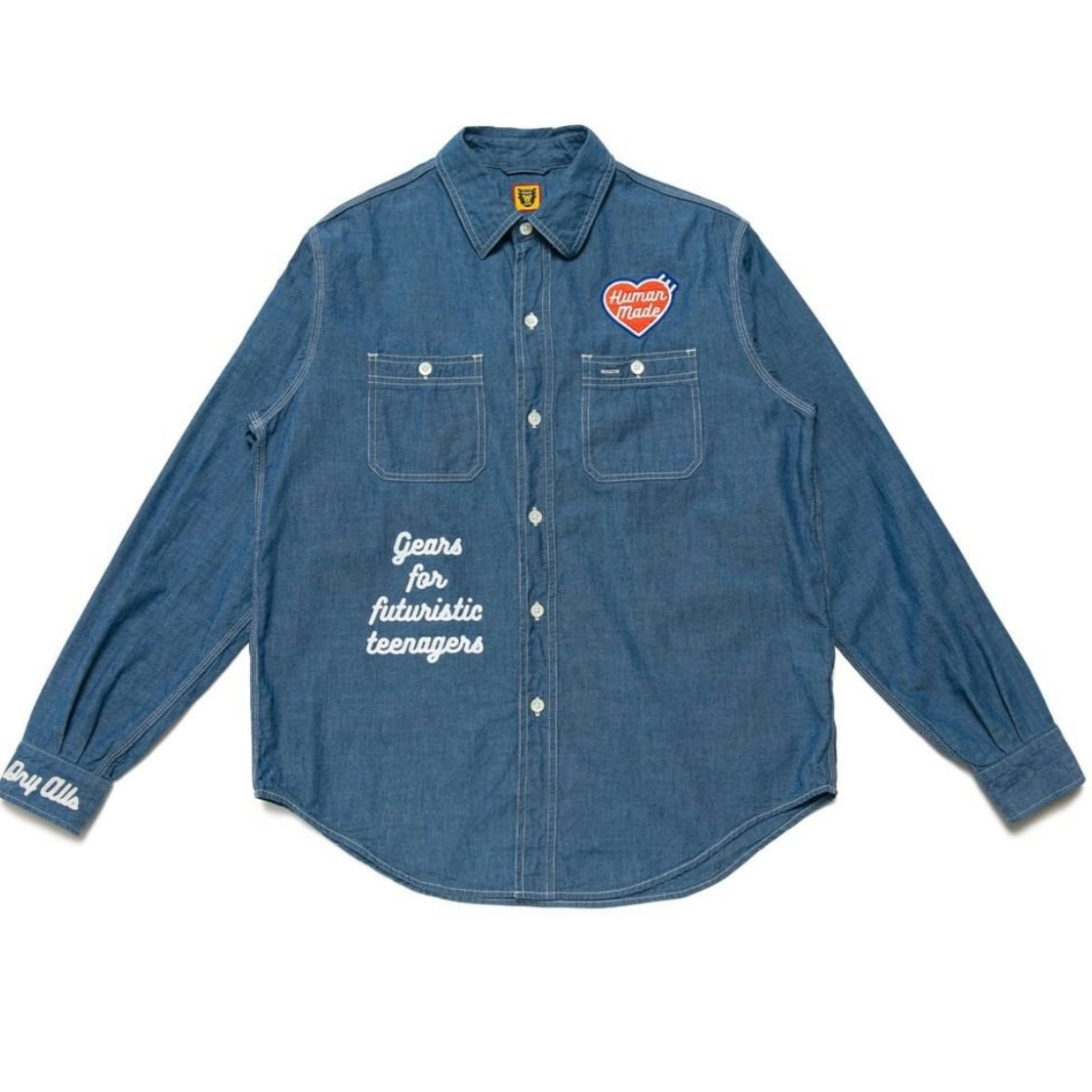 HUMAN MADE 21FW CHAMBRAY L/S SHIRT INDIGO