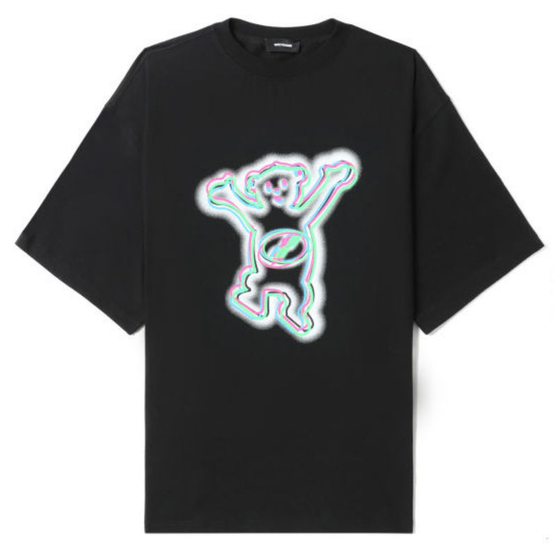 WE11DONE COLORFUL TEDDY PRINT OVERSIZE S/S TEE