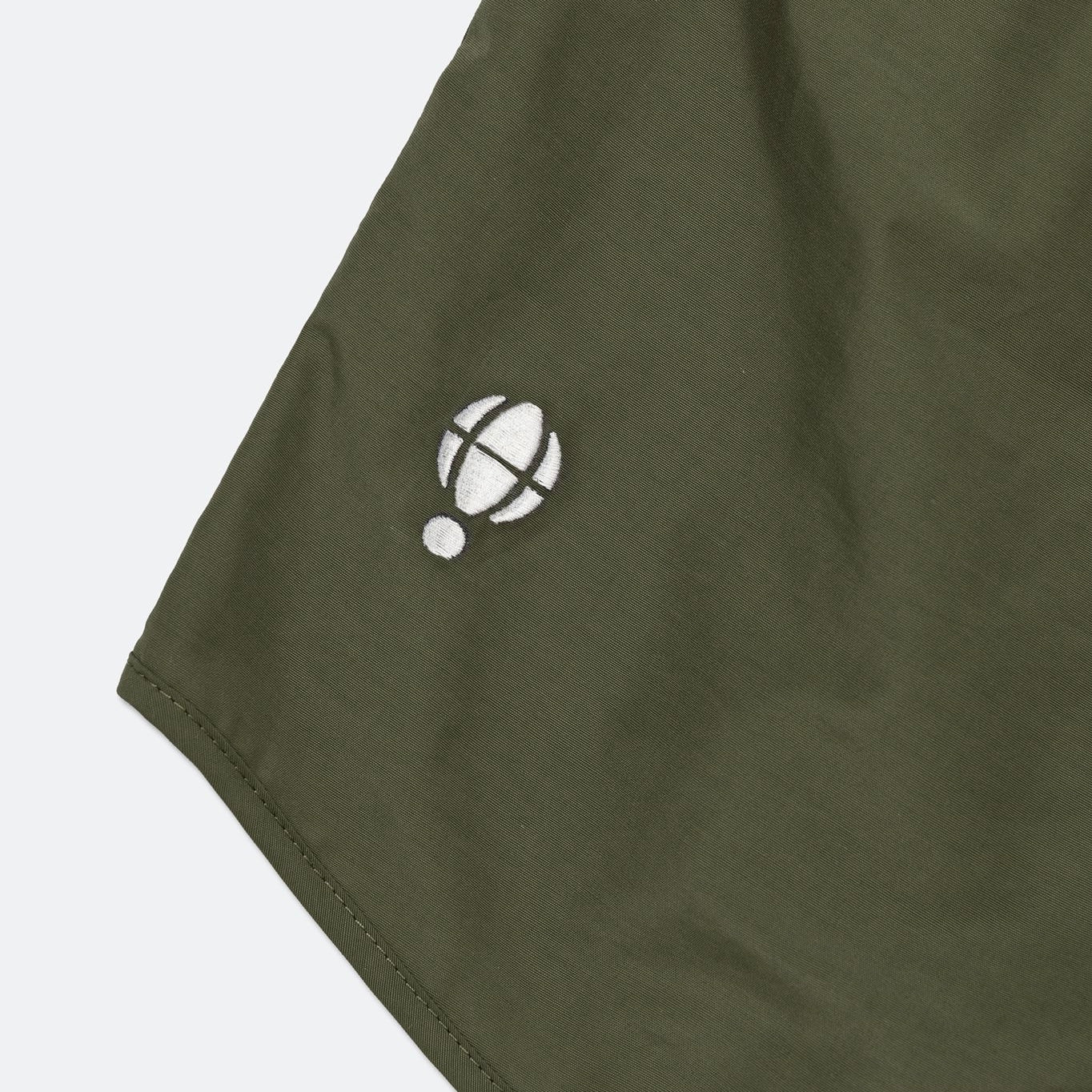 HOOGAH 22FW NYLON WIDE SHORTS "OLIVE"