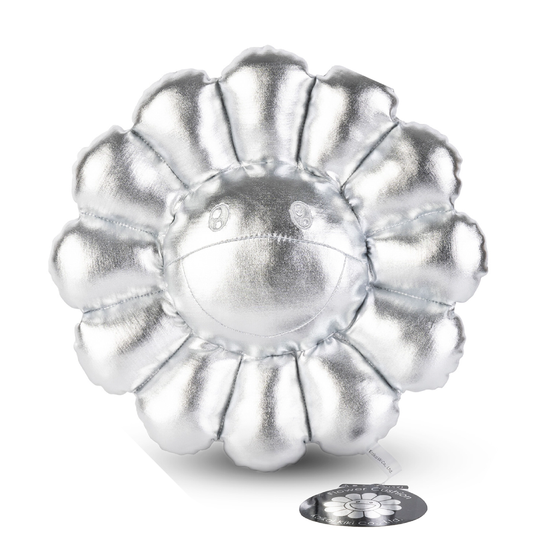 村上隆-KAIKAI KIKI FLOWER CUSHION SILVER (30CM/60CM) - CONCEPTSTOREHK